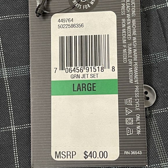 VAN H | Plaid Wrinkle Free Button Down Dress Shirt - Picture 5 of 11